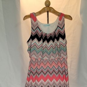 MAURICES Multi color chevron dress